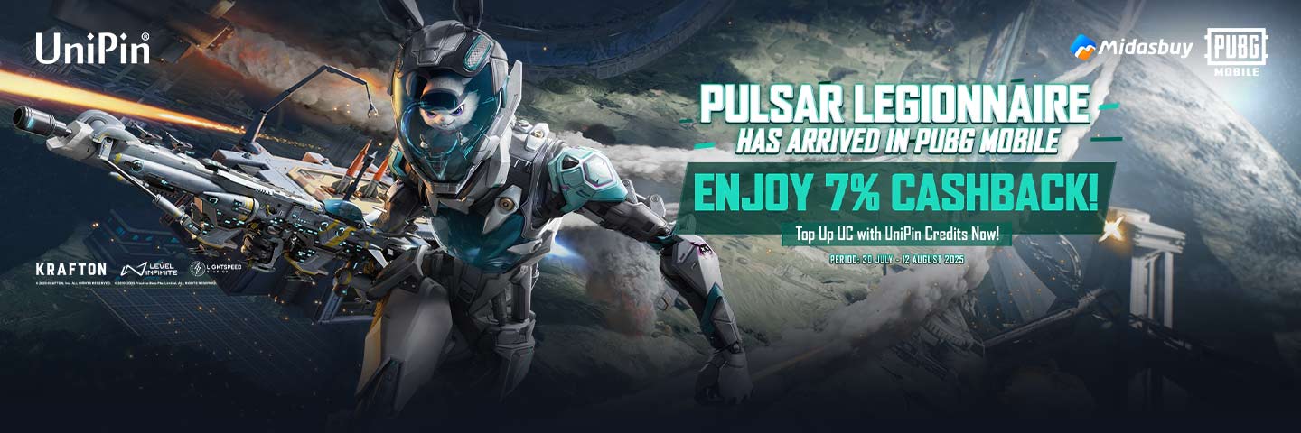 Suit Up with Style — Enjoy 7% Cashback on Your UC Top Ups!